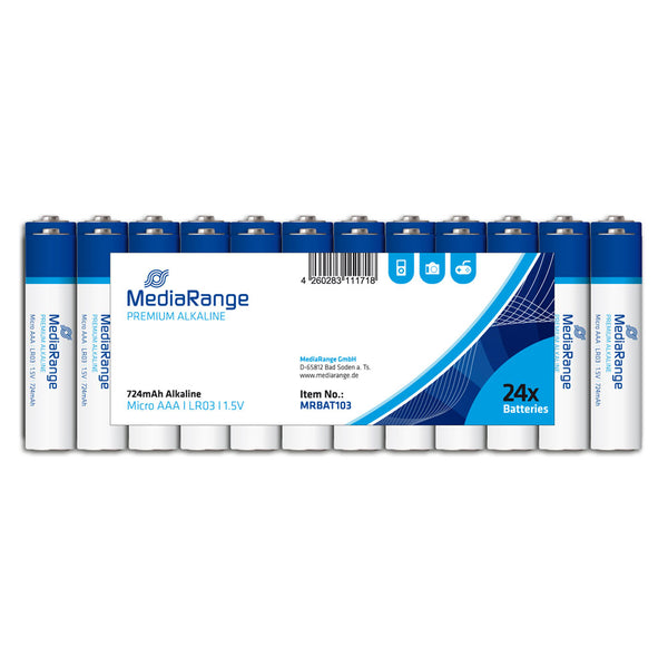 Μπαταρίες Αλκαλικές AAA 1.5V (LR3) (24 Pack) MediaRange Premium