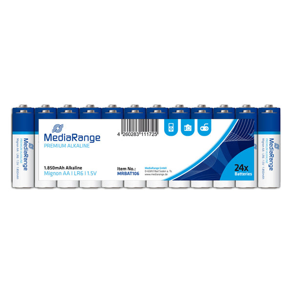 Μπαταρίες Αλκαλικές AA 1.5V (LR6) (24 Pack) MediaRange Premium