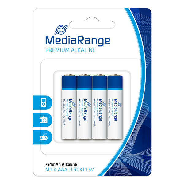 Μπαταρίες Αλκαλικές AAA 1.5V (LR3) (4 Pack) MediaRange Premium