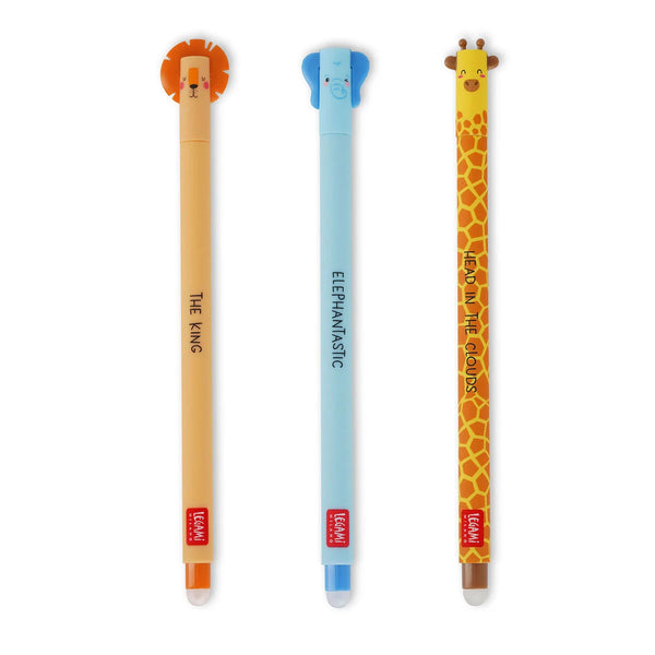 Στυλό Legami Erasable Gel Pen Set 3p. Wild Savannah