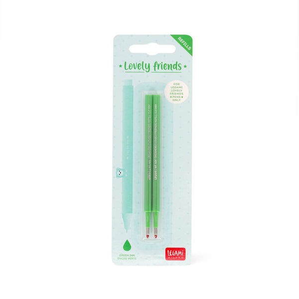 Ανταλλακτικό Legami Gel Pen Set 2p. Lovely Friends Πράσινο