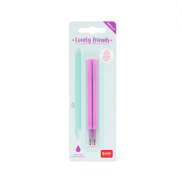 Ανταλλακτικό Legami Gel Pen Set 2p. Lovely Friends Μωβ