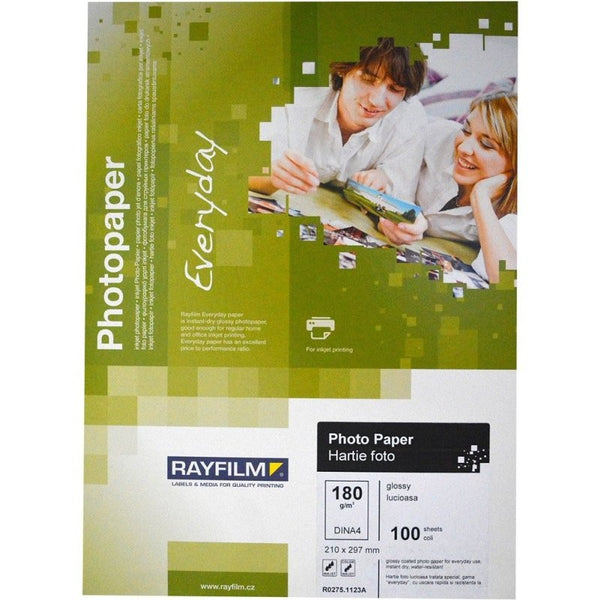 Χαρτί Εκτύπωσης A4 180g Inkjet Everyday Glossy Rayfilm 100φ.