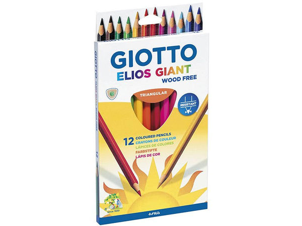 Ξυλομπογιές Giotto Elios Giant Triangular set 12 χρωμάτων