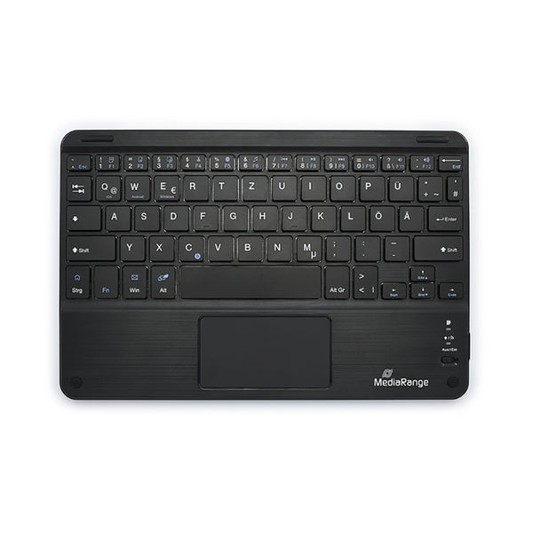 MediaRange Πληκτρολόγιο Compact-sized Bluetooth Keyboard with 78 ultraflat keys and touchpad (Black) (MROS130-GR)