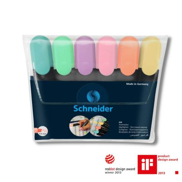 Μαρκαδόρος Υπογράμμισης Schneider Job pastel Σετ 6τεμ.