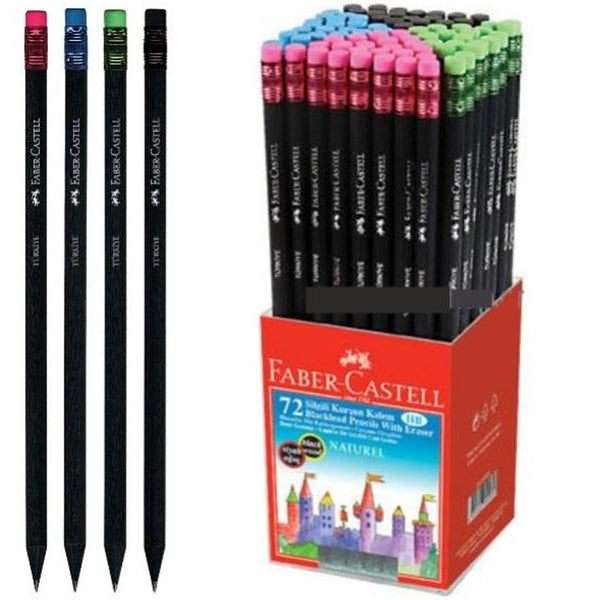 Μολύβι Faber Castell με Χρωματιστή Γόμα, Μαύρο