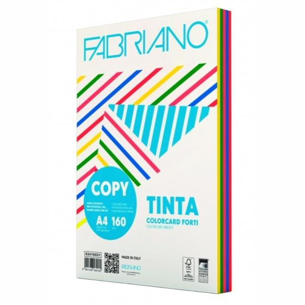 Χαρτί Φωτοτυπικό Α4 160g Χρωματιστό Fabriano Tinta 5 Έντονα χρώματα Χ 20φ