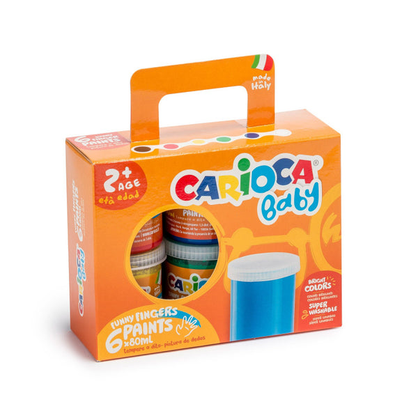 Δαχτυλομπογιές Baby 2+  6X80ml Carioca