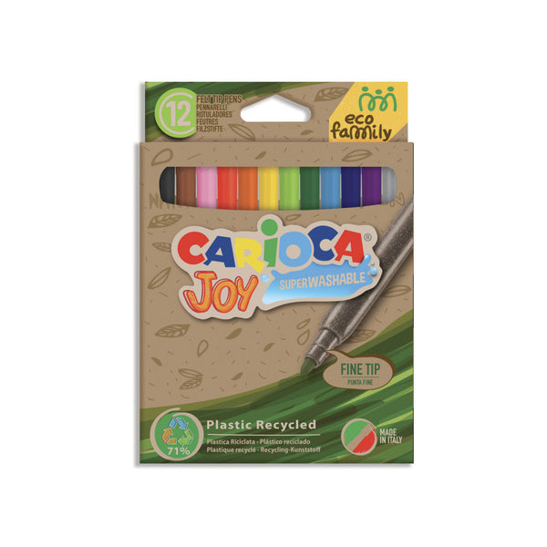 Μαρκαδόροι Carioca Eco Family Joy set 12 χρωμάτων