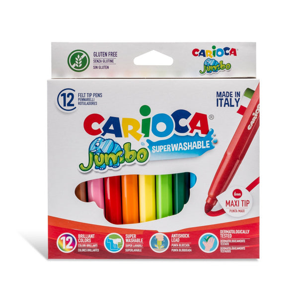 Μαρκαδόροι Carioca Jumbo set 12 χρωμάτων