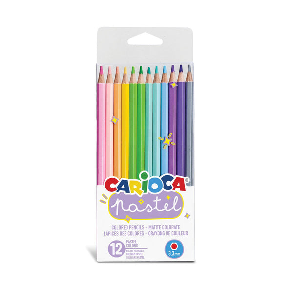 Ξυλομπογιές Carioca Pastel set 12 χρωμάτων