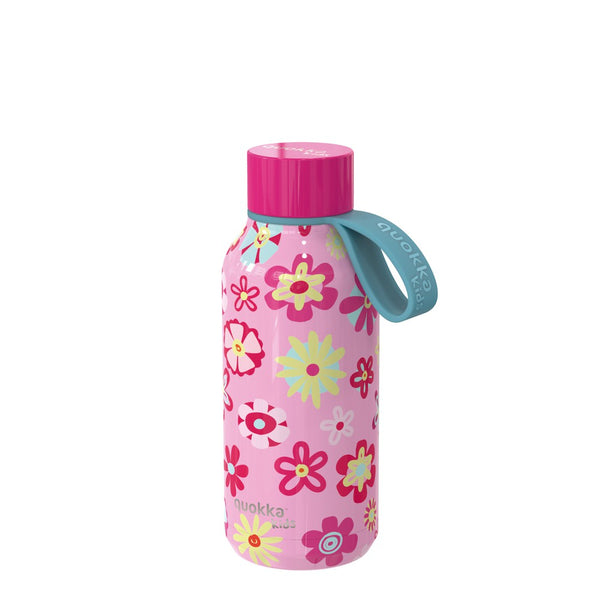 Παιδικός Θερμός Quokka Solid Flowers με λαβή 330ml