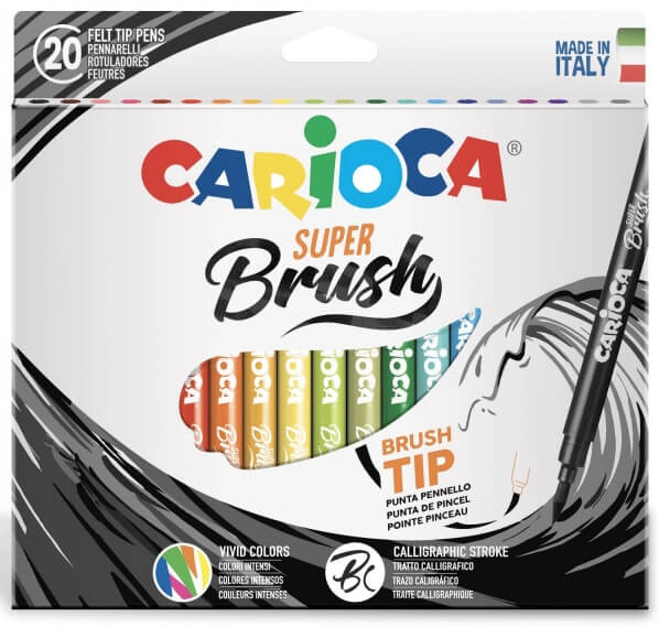 Μαρκαδόροι Carioca Super Brush set 20 χρωμάτων