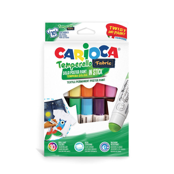 Μαρκαδόροι Carioca Temperello Fabric 10 χρωμάτων