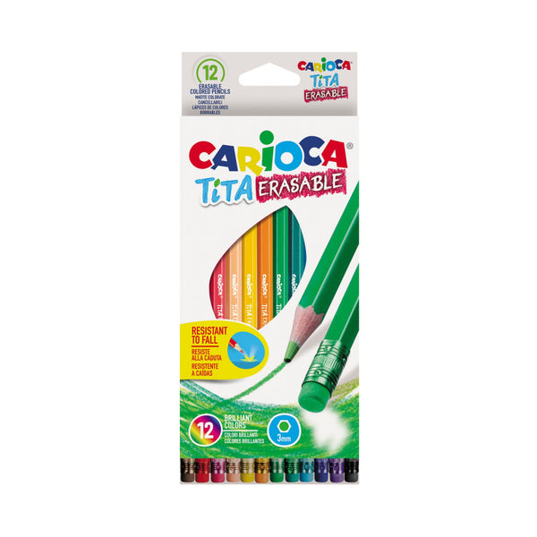 Ξυλομπογιές Carioca Tita Erasable set 12 χρωμάτων