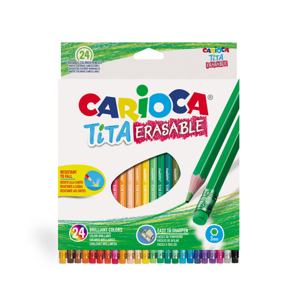 Ξυλομπογιές Carioca Tita Erasable set 24 χρωμάτων