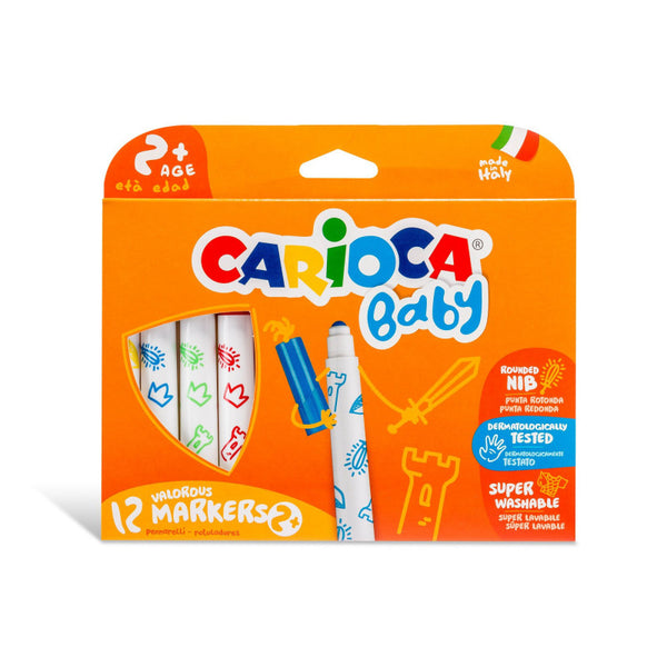 Μαρκαδόροι Carioca Baby Jumbo 2+ set 12 χρωμάτων